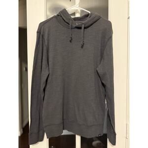 Faherty Charcoal Gray Lightweight Cotton Hoodie – Size Small